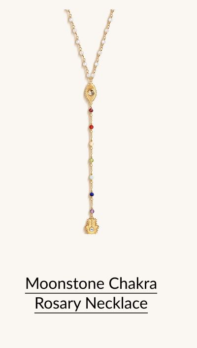 Supreme Awakening - Moonstone Chakra Rosary Necklace