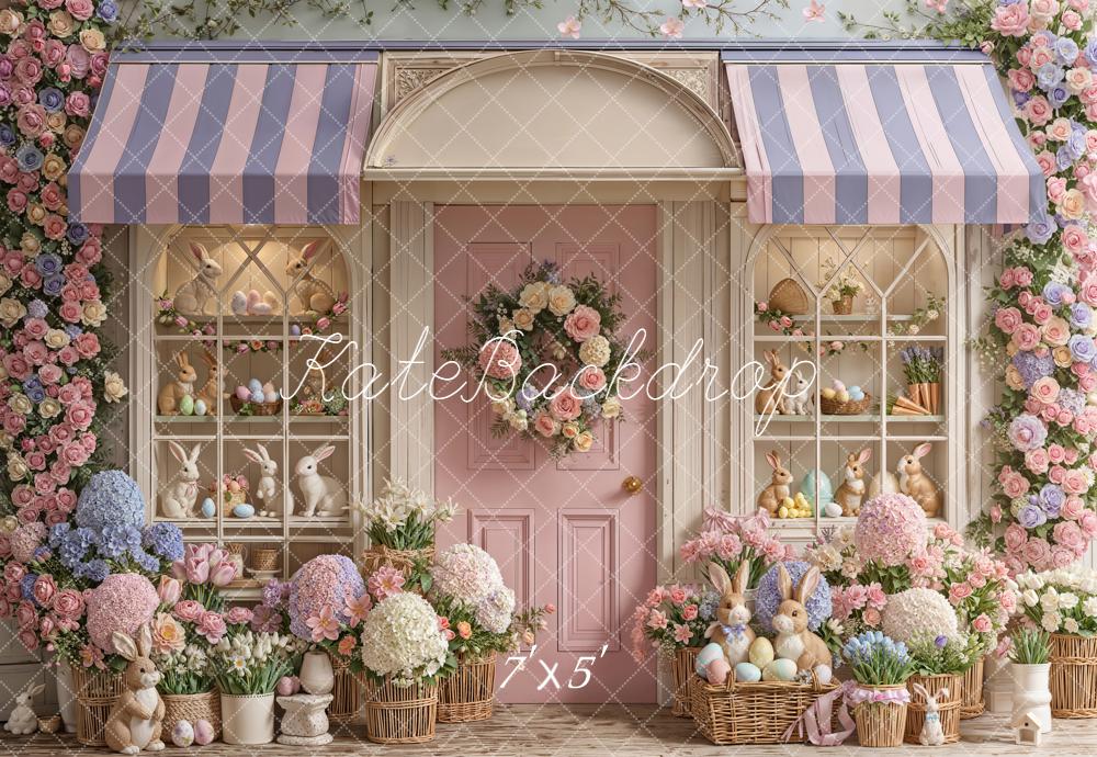 SALE Kate Easter Bunny Flower Arch Pink Door Backdrop Designed by Emetselch