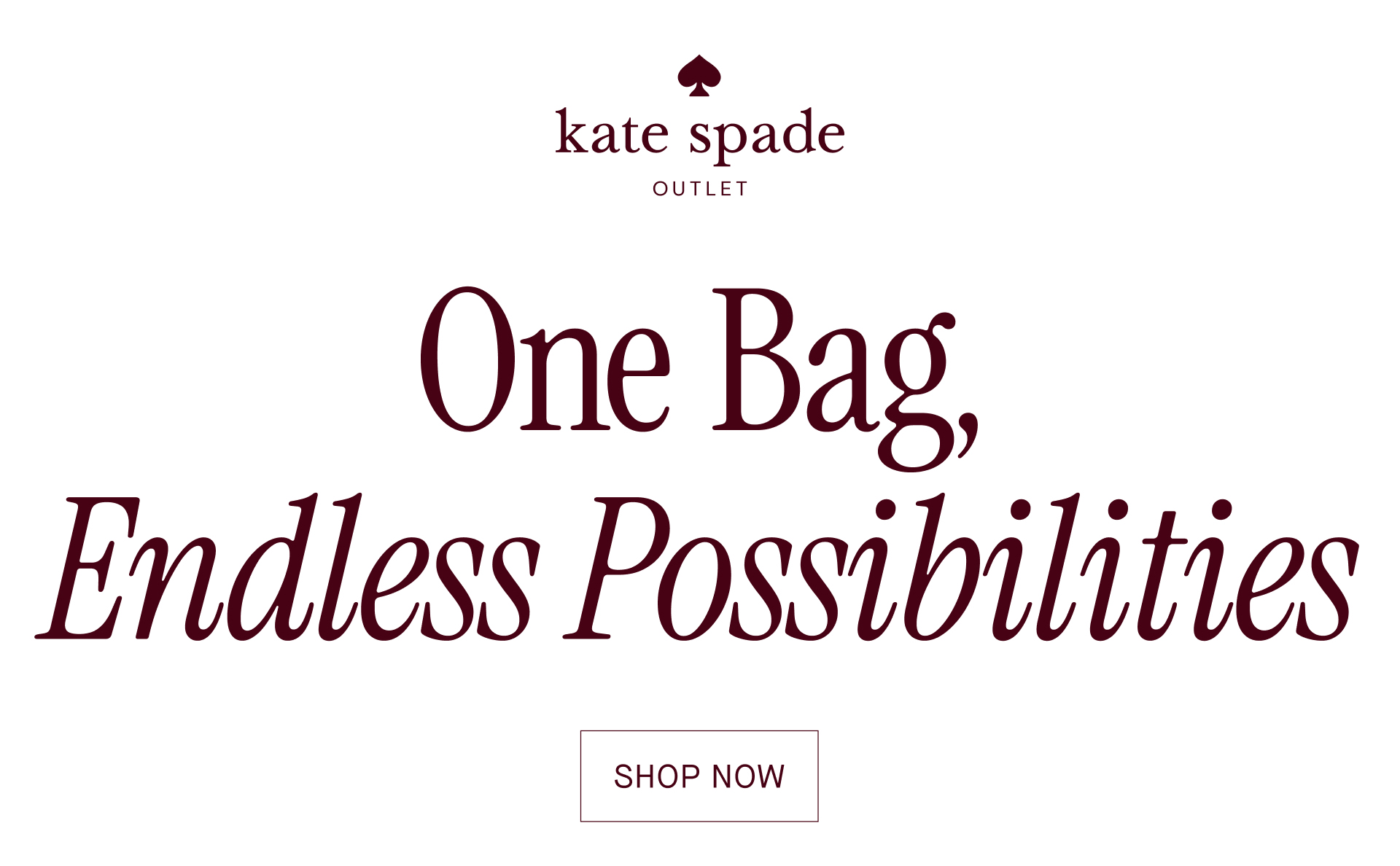 One Bag, Endless Possibilities. SHOP NOW