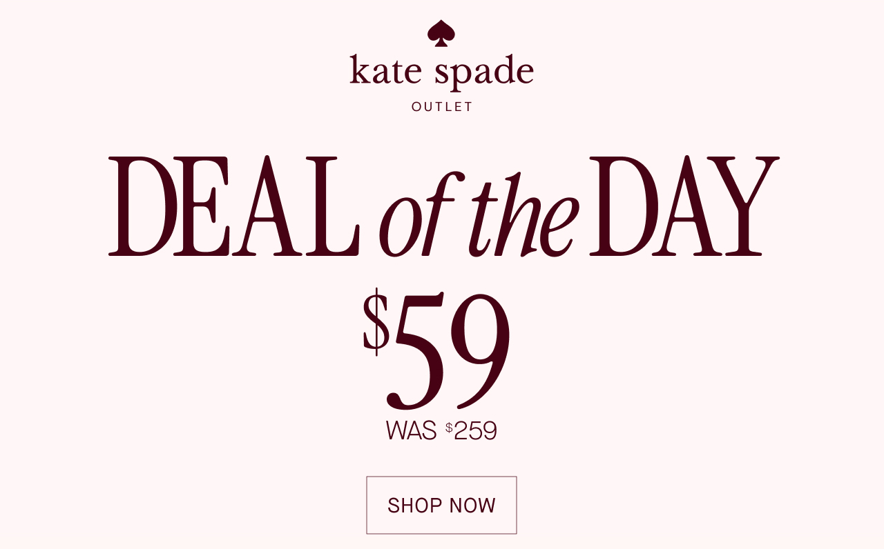 DEAL of the DAY. $59 was $259. SHOP NOW