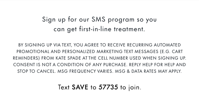 sign up for our sms program