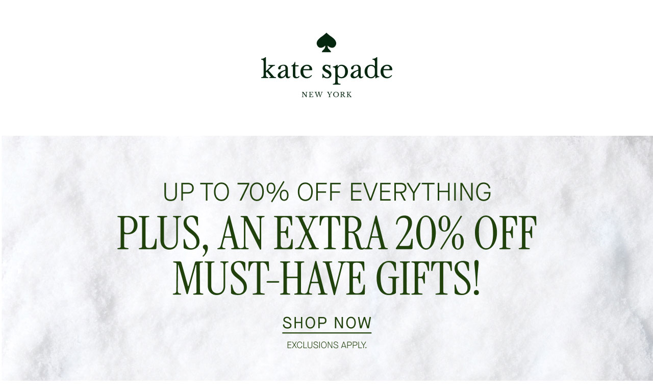UP TO 70% OFF EVERYTHING PLUS, AN EXTRA 20% OFF MUST-HAVE GIFTS!