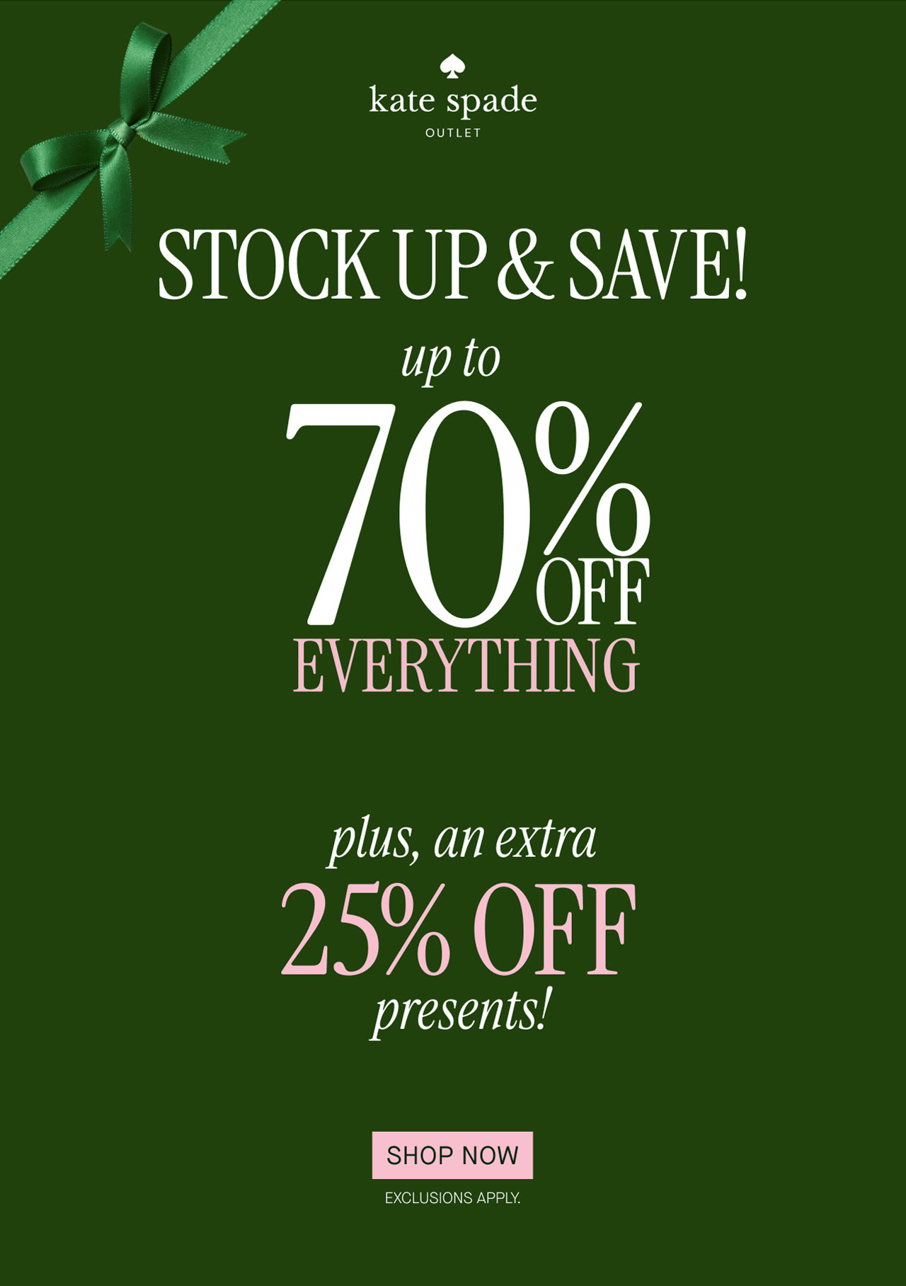 STOCK UP & SAVE!