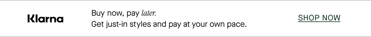 Klarna - Buy now, pay later.