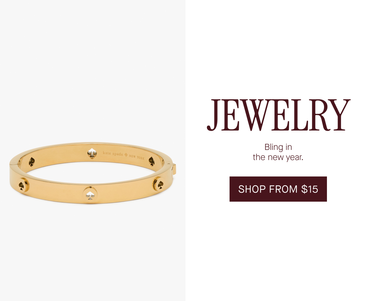 Jewelry. Bling in the new year\. Shop from $15