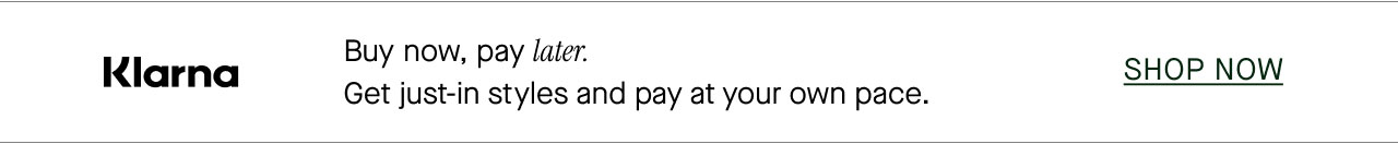 Klarna - Buy now, pay later.
