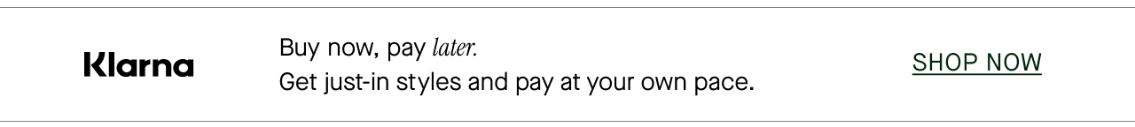 Klarna - Buy now, pay later.