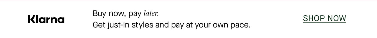 Klarna - Buy now, pay later.