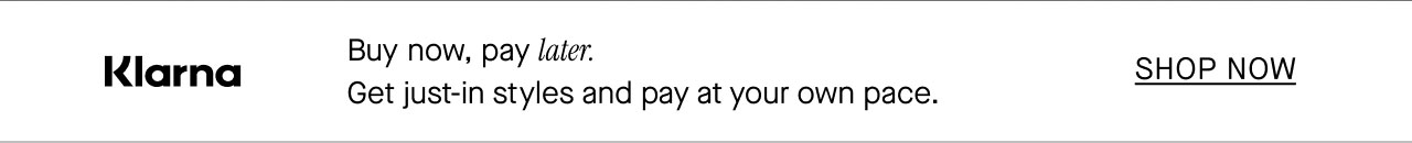 Klarna - Buy now, pay later.