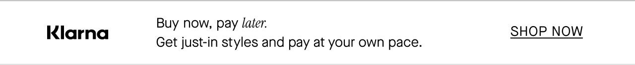 Klarna - Buy now, pay later.