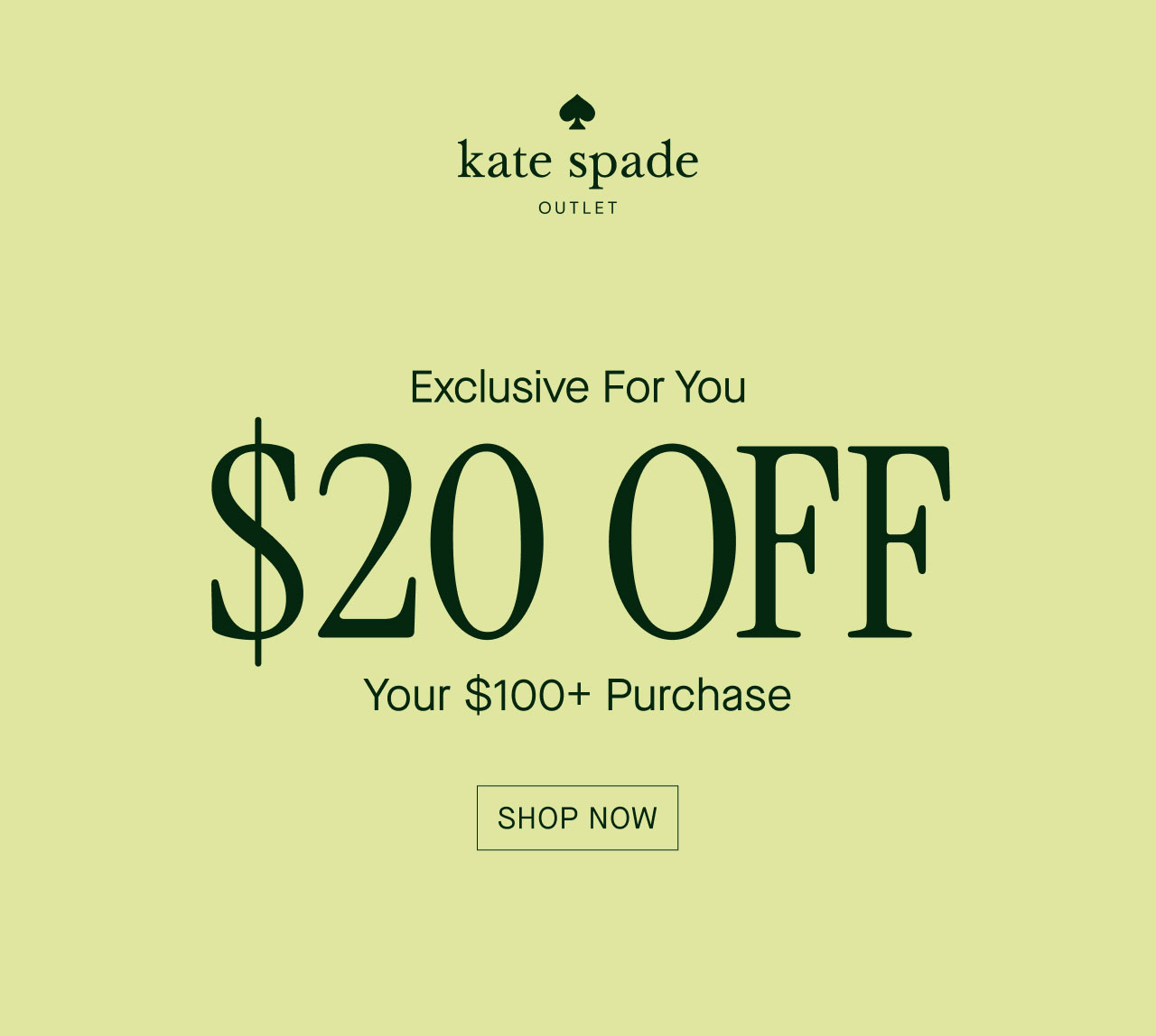 Exclusive For You $20 OFF Your $100+ Purchase