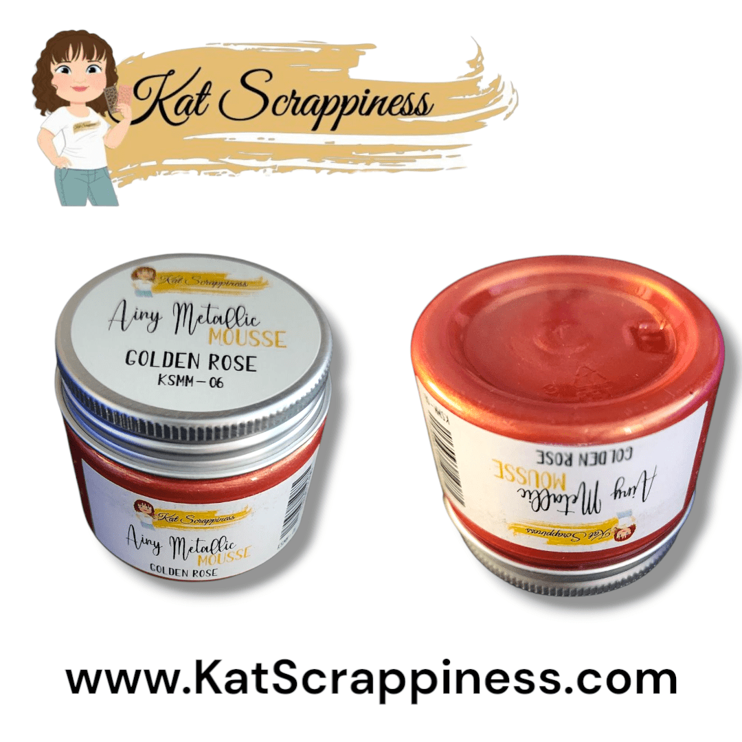 Airy Mousse Metallic from Kat Scrappiness - Golden Rose - New Release