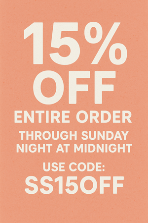 15% off your entire order!