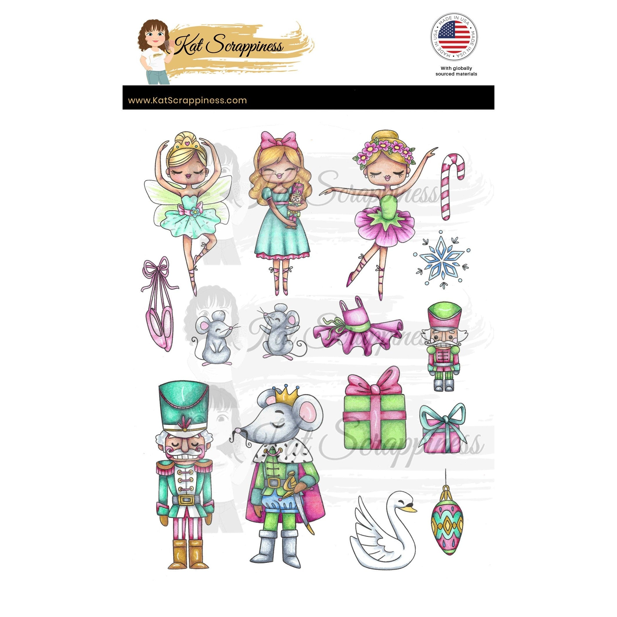 Nutcracker 6x8 Stamp Set
