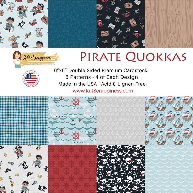 Pirate Quokkas 6x6 Patterned Paper Pack