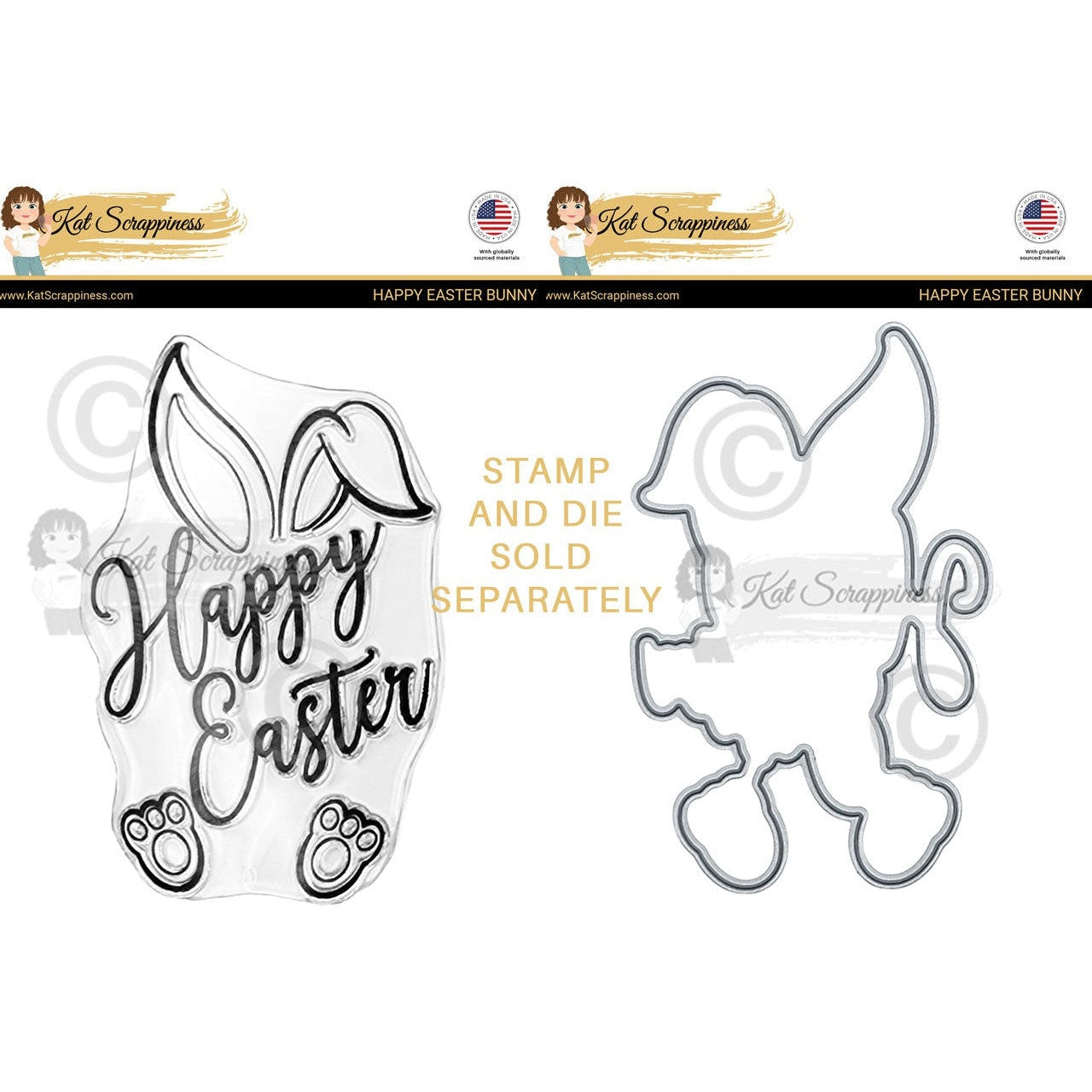 Happy Easter Bunny Coordinating Craft Die