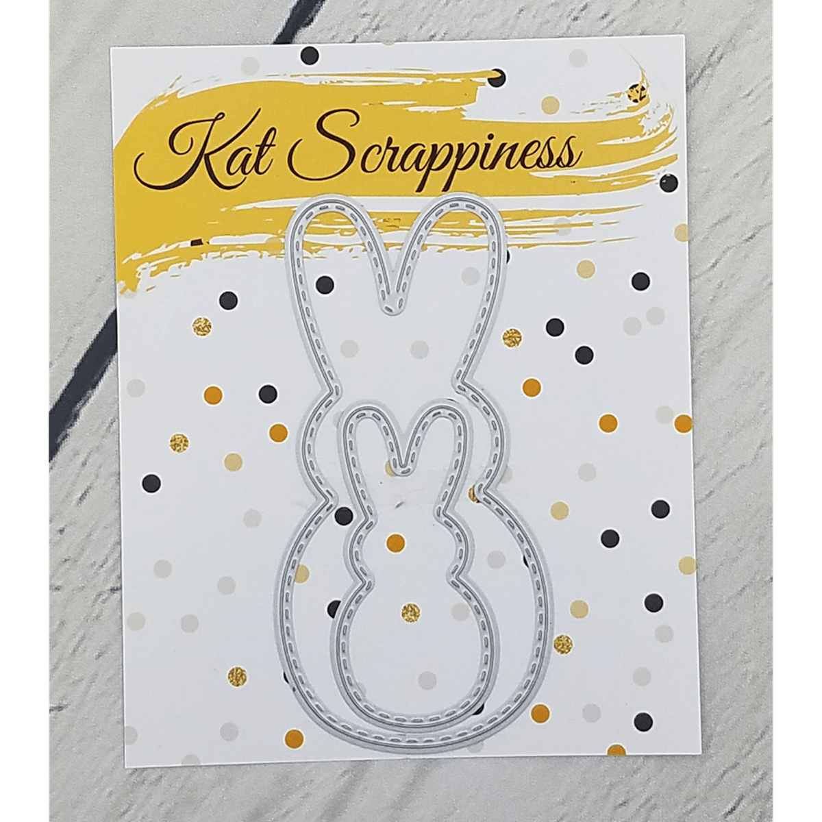 Stitched Easter Bunny Outline Craft Dies