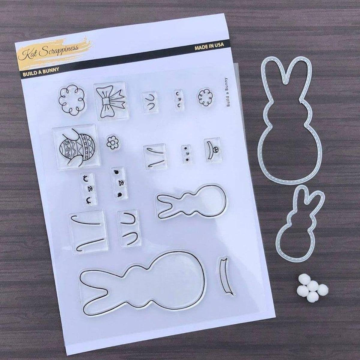 Build a Bunny 4X6 Stamp Set - Coordinates with our Stitched Bunny Outline Dies!