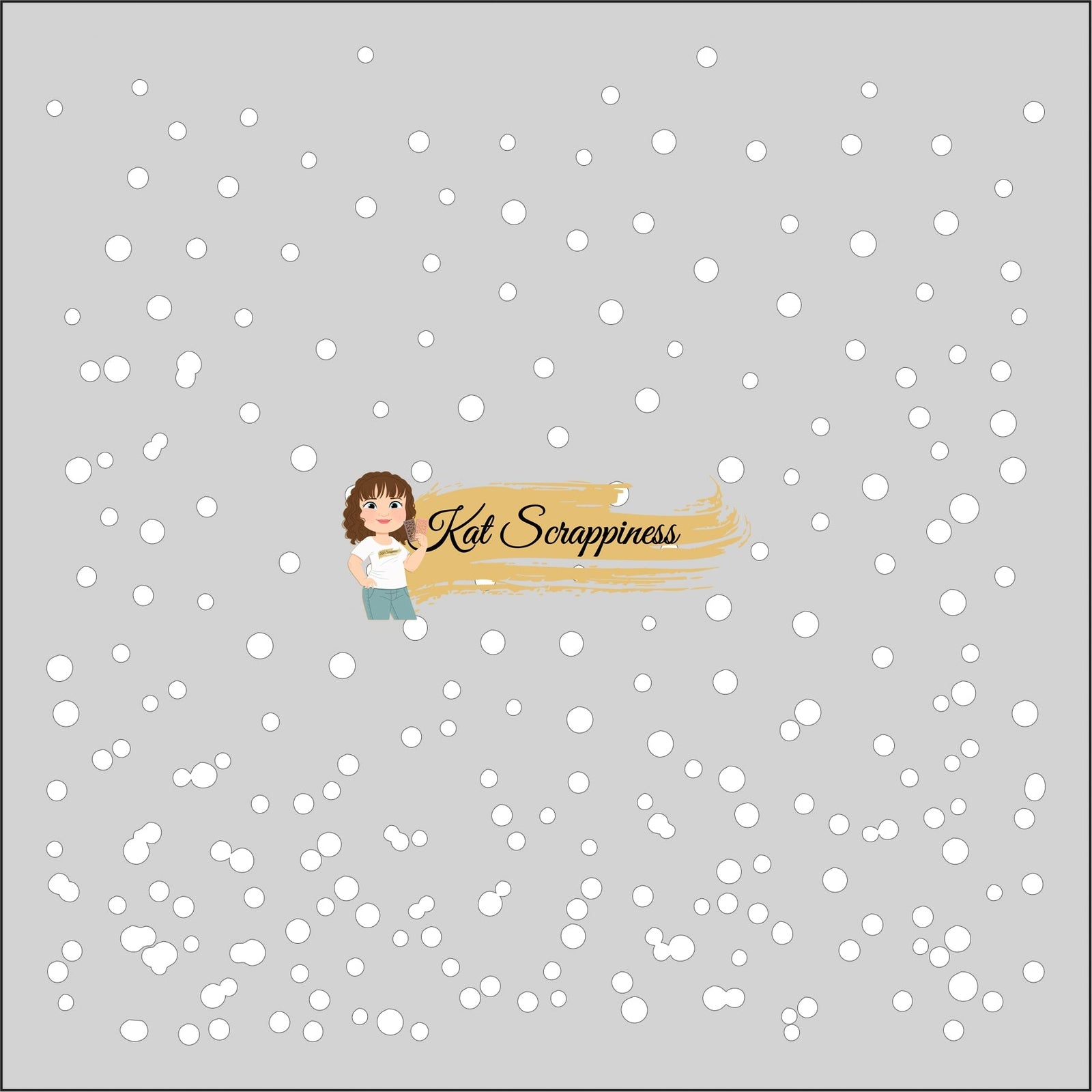 Snow Flurries 6x6 Stencil