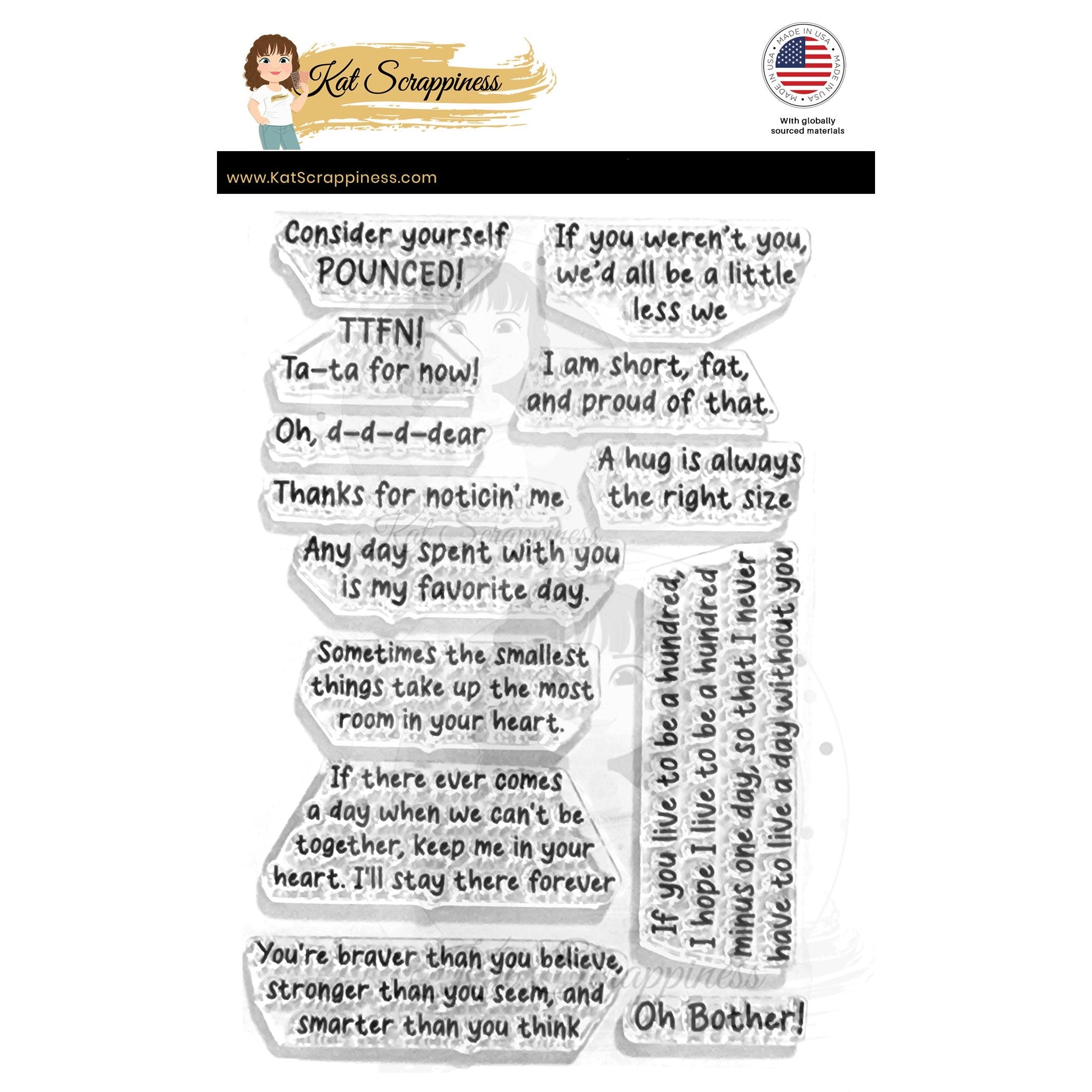 Hundred Acre Quokka Sentiment Stamp