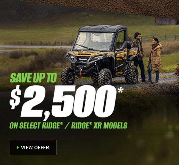 Save Up To $2,500 On Select Ridge®/Ridge® XR Models
