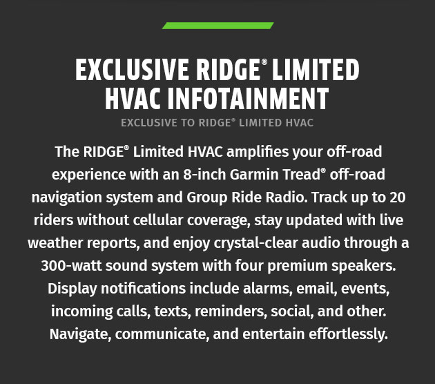 Exclusive Ridge® Limited HVAC Infotainment