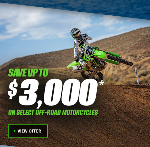 SAVE UP TO $3,000* ON SELECT OFF-ROAD MOTORCYCLES