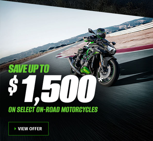 SAVE UP TO $1,500* ON SELECT ON-ROAD MOTORCYCLES