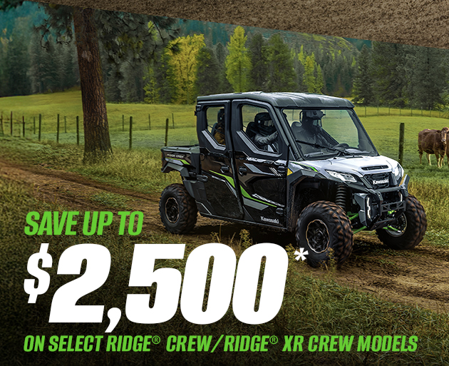 SAVE UP TO $2,500* ON SELECT RIDGE® CREW/RIDGE® XR CREW MODELS
