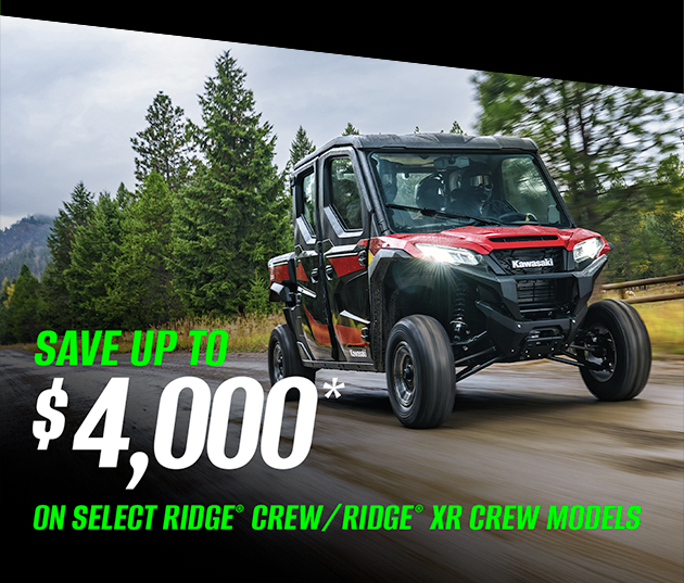 SAVE UP TO $4,000* ON SELECT RIDGE® CREW / RIDGE® XR CREW MODELS