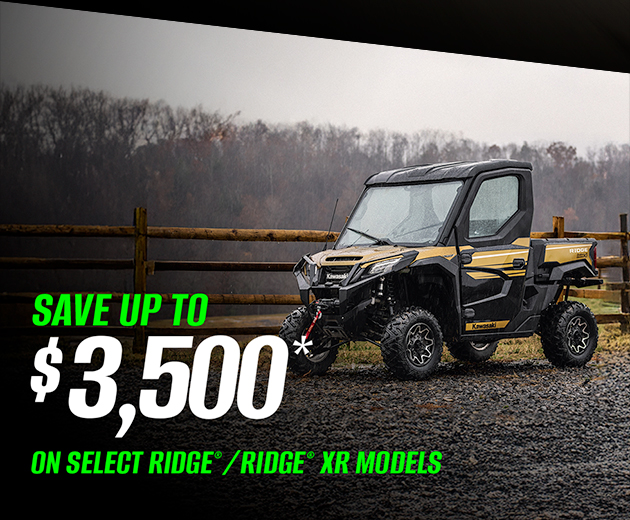 SAVE UP TO $3,500* ON SELECT RIDGE® / RIDGE® XR MODELS