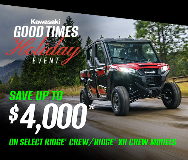 SAVE UP TO $4,000* ON SELECT RIDGE® CREW / RIDGE® XR CREW MODELS