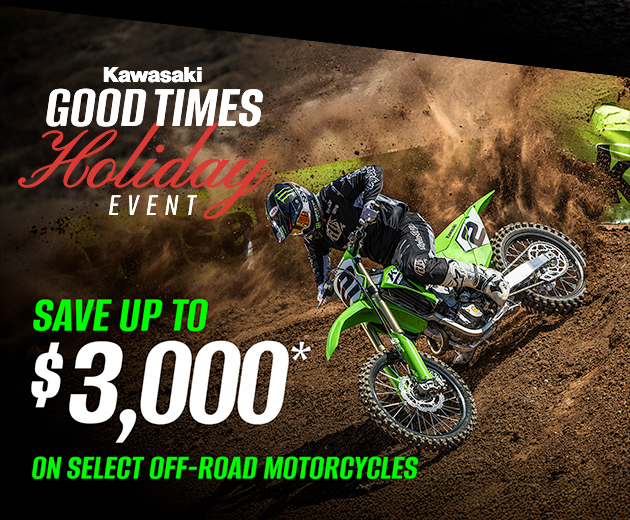 SAVE UP TO $3,000* ON SELECT OFF-ROAD MOTORCYCLES