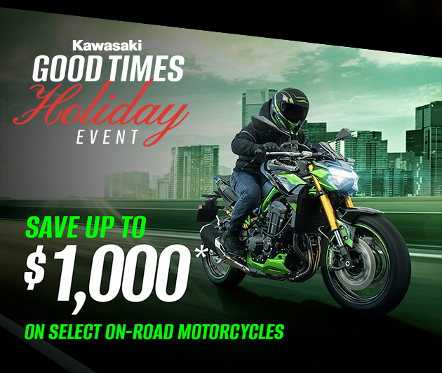 SAVE UP TO $1,000* ON SELECT ON-ROAD MOTORCYCLES