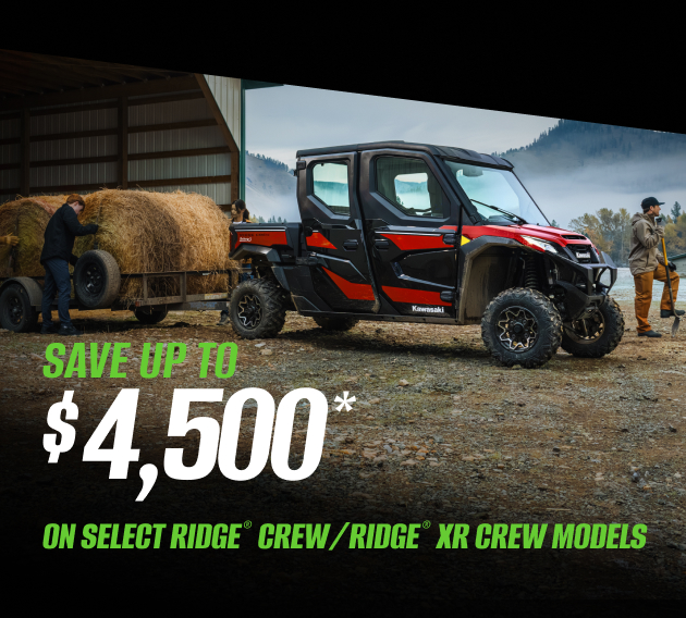 SAVE UP TO $4,500* ON SELECT RIDGE® CREW / RIDGE® XR CREW MODELS