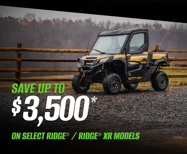 SAVE UP TO $3,500* ON SELECT RIDGE® / RIDGE® XR MODELS