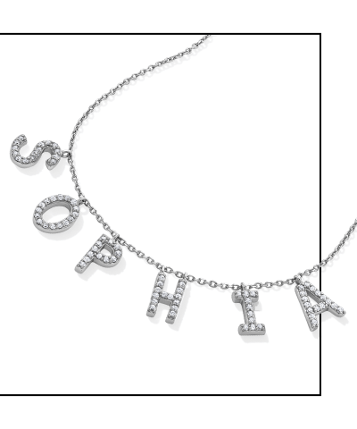 Diamond Accent Letter Name Necklace