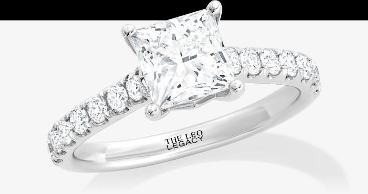 THE LEO Legacy Lab-Grown Diamond Princess-Cut Engagement Ring 1-7/8 ct tw 14K White Gold
