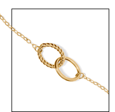 Reaura Interlocking Circles Bracelet Repurposed 14K Yellow Gold 7.5