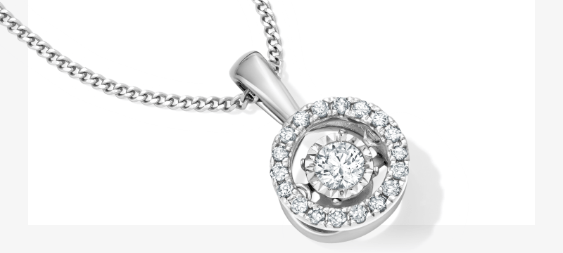 Unstoppable Love Necklace 1/4 ct tw 10K White Gold 19