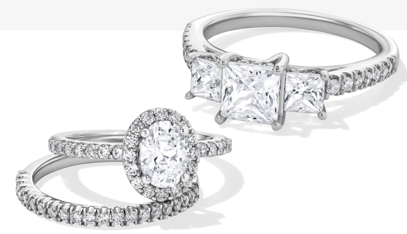 Assortment of Engagement, Wedding and Anniversary Rings. 