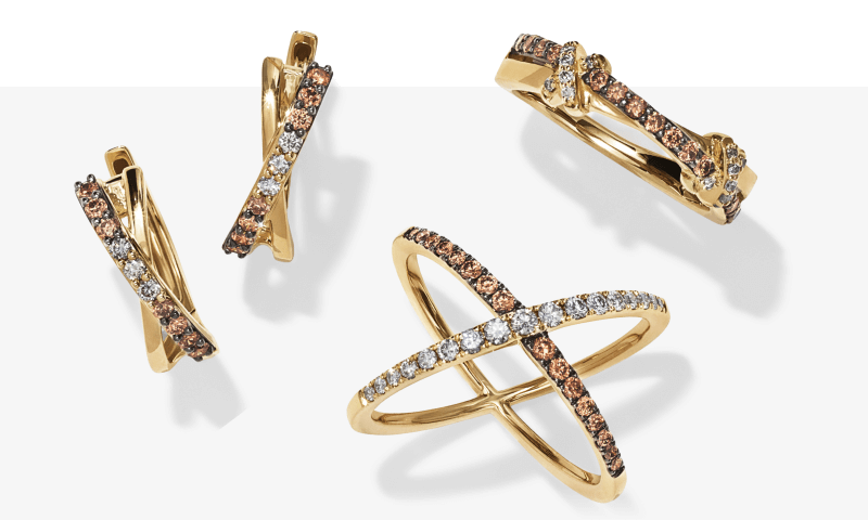 Beautiful example of rings and earrings from the Le Vian collection.