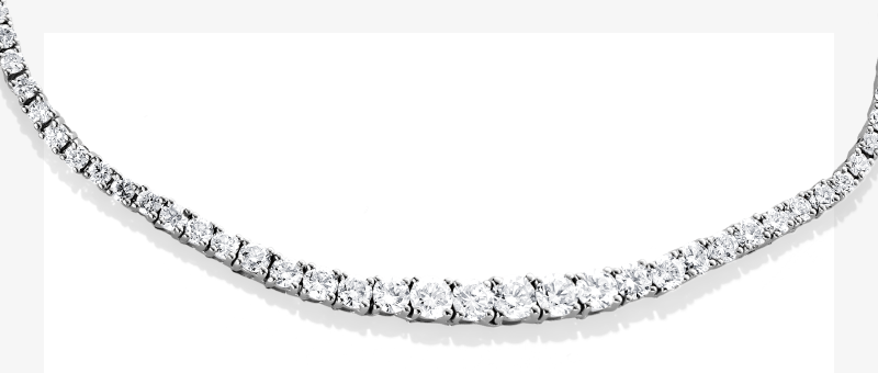 KAY Lab-Grown Diamonds Riviera Necklace 3 ct tw 10K White Gold 17