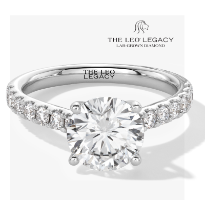 THE LEO Legacy Lab-Grown Diamond Engagement Ring 2-3/8 ct tw 14K White Gold. 