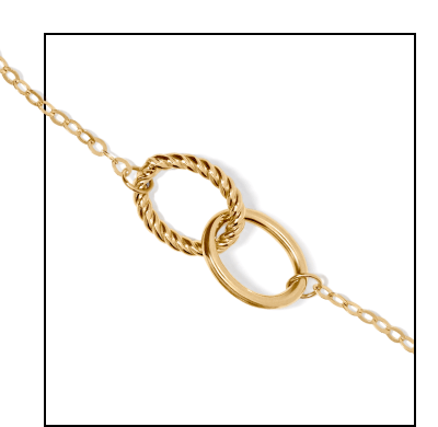 Reaura Interlocking Circles Bracelet Repurposed 14K Yellow Gold 7.5
