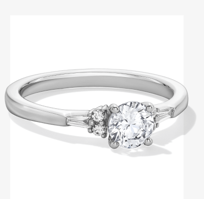 Now + Forever Lab-Grown Diamonds Round-Cut Engagement Ring 3/4 ct tw 14K White Gold