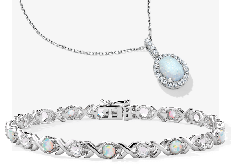 Collection of Opal Necklaces and Bracelets.