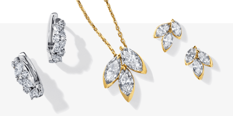 Necklace and earrings from the Monique Lhuillier Bliss Collection