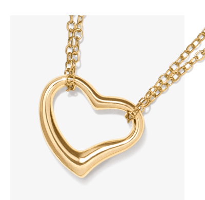 Reaura Heart Necklace 14K Yellow Gold 18