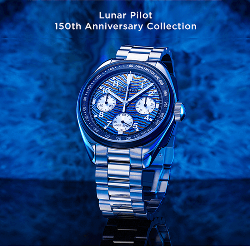 Bulova 150th Anniversary Limited Edition Lunar Pilot Chronograph Men's Watch 98A329